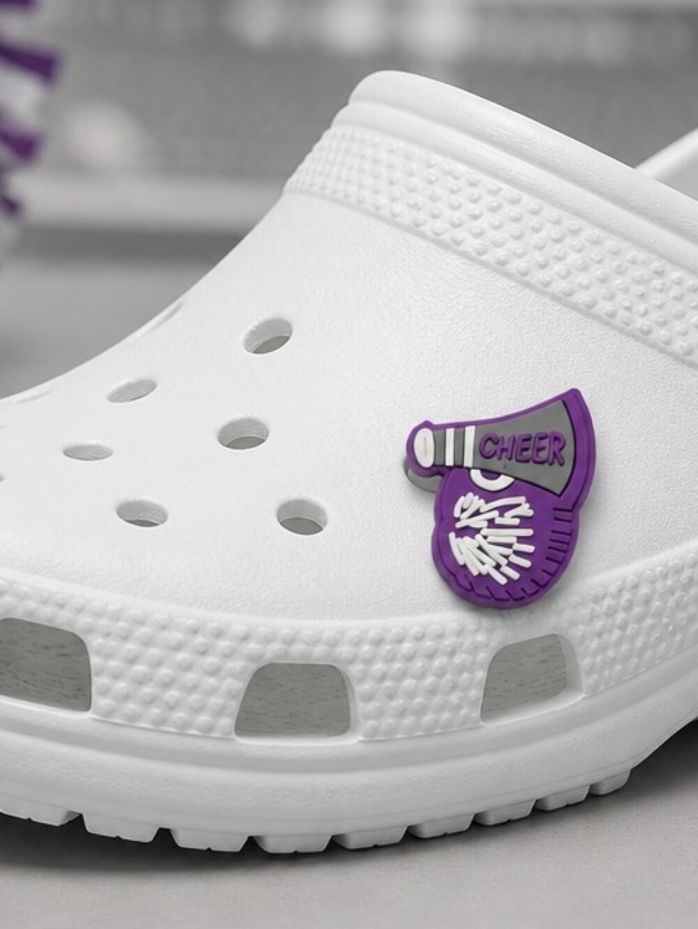 Cheerleader Croc Shoe Charm Cheer Megaphone Pom Poms School Spirit Jibbitz Style